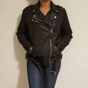 Forever 21 Women's Faux Leather Moto Jacket